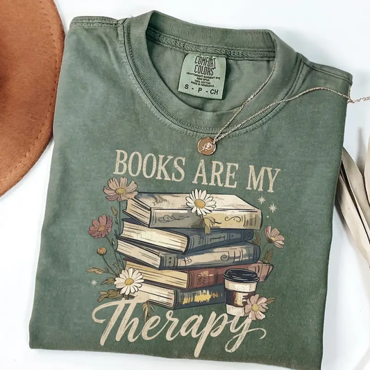 Books Are My Therapy T-Shirt