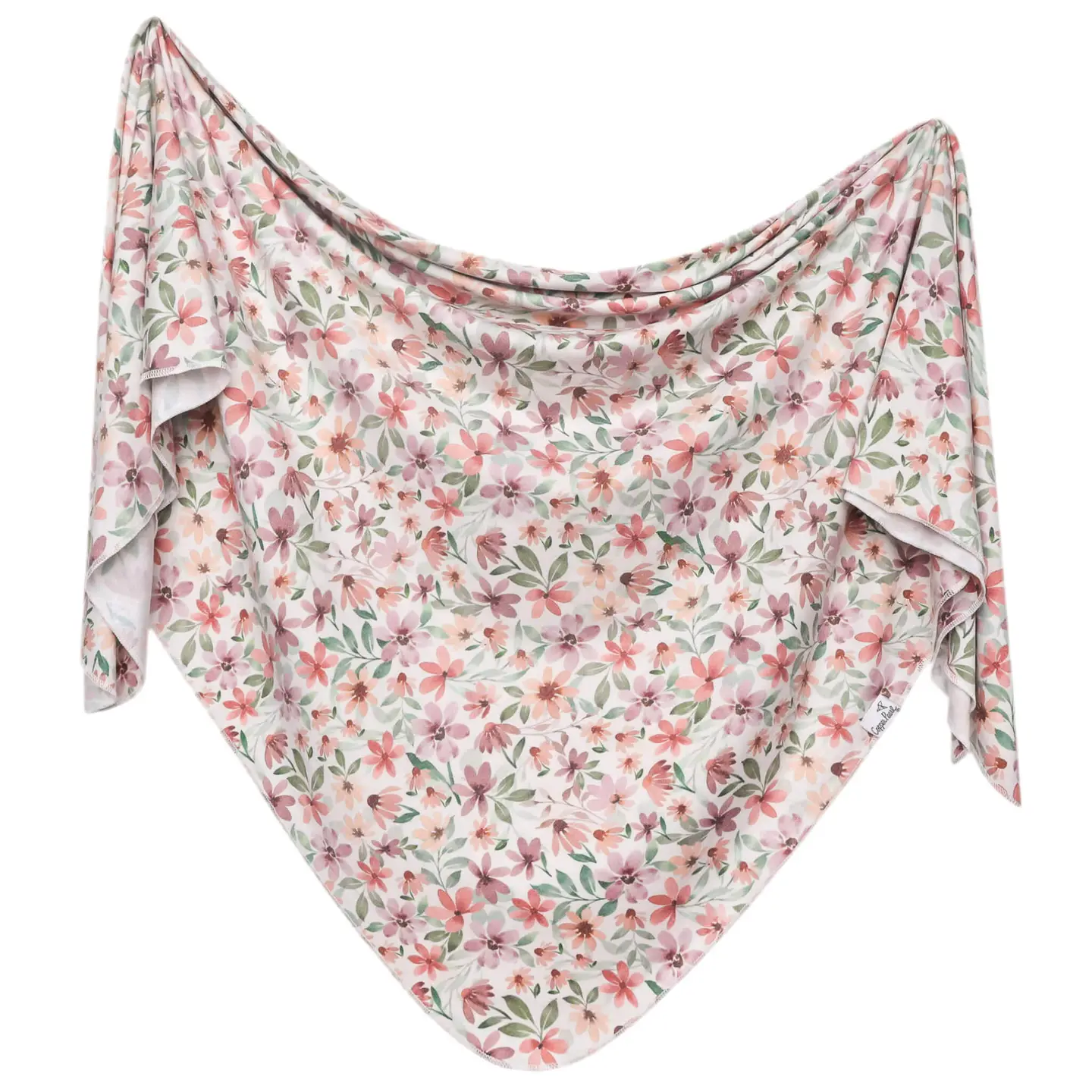 Natalie Floral Knit Swaddle Blanket