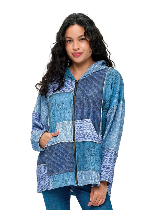 Zip Up Patchwork Jacket
