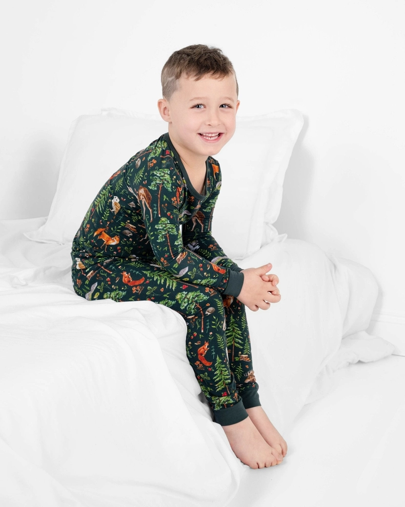 Woodland Animals Kids Bamboo Pajamas