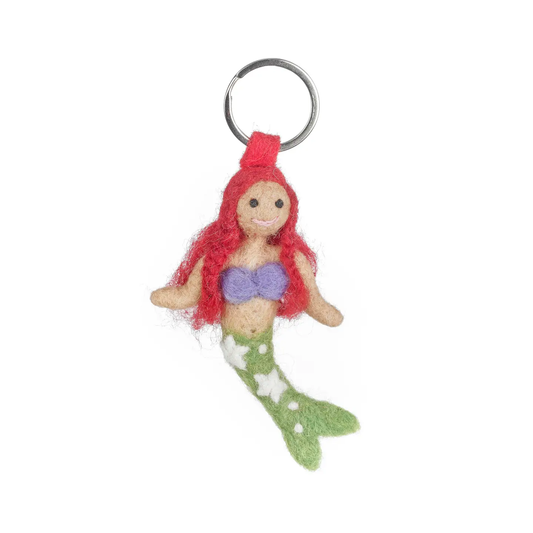 Felted Mermaid Keychain