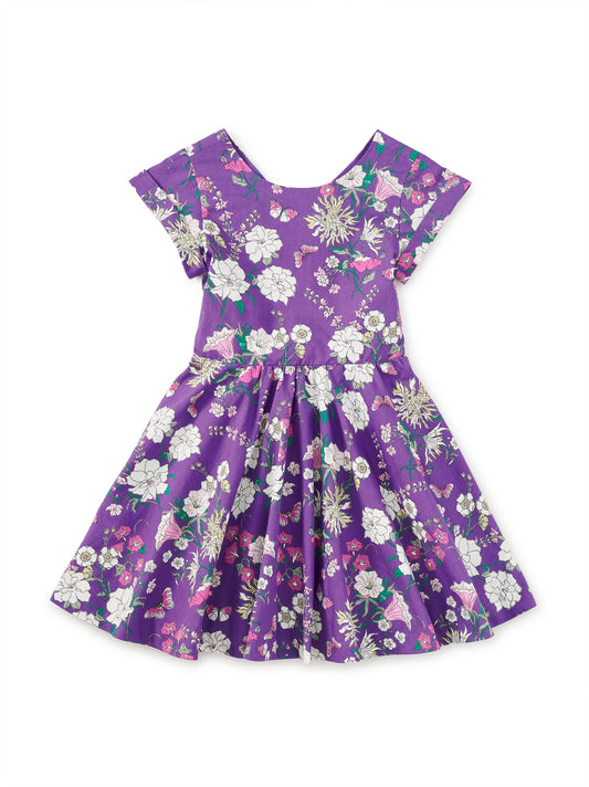 Girls Portuguese Purple Floral Dress