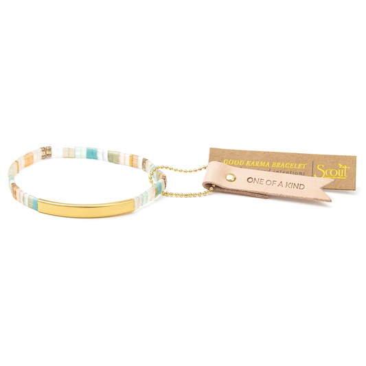 Good Karma Bracelet - One of a Kind: Mint/Peach