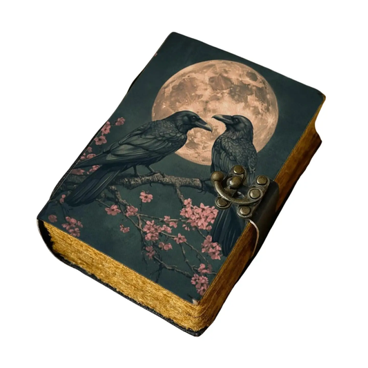 Ravens + Moon Vintage Leather Journal