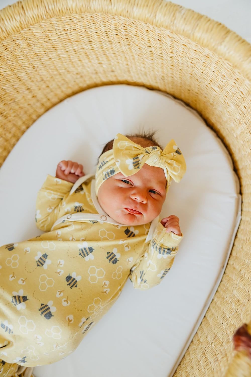 Honeycomb Newborn Knotted Gown