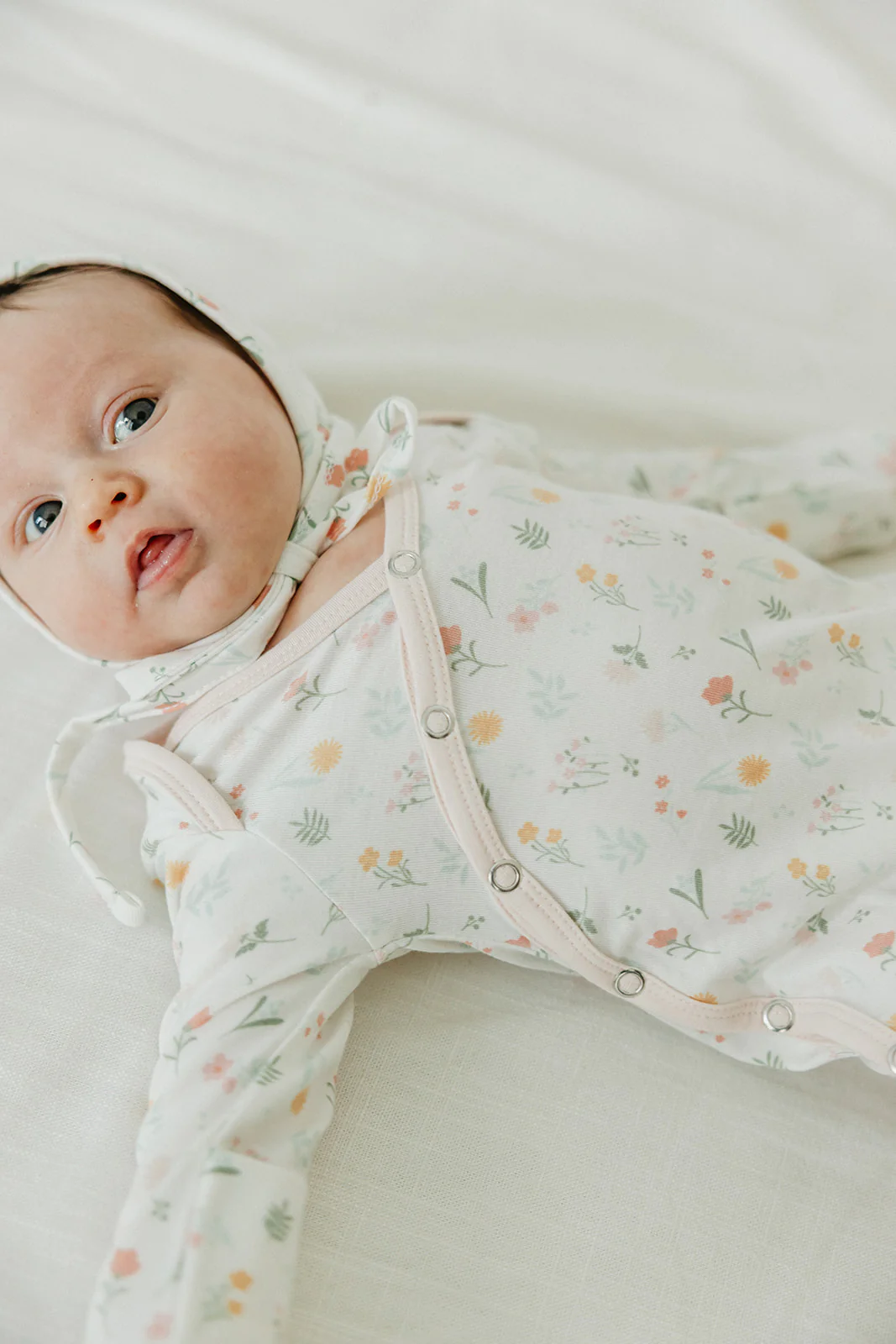 Mabel Floral Newborn Knotted Gown