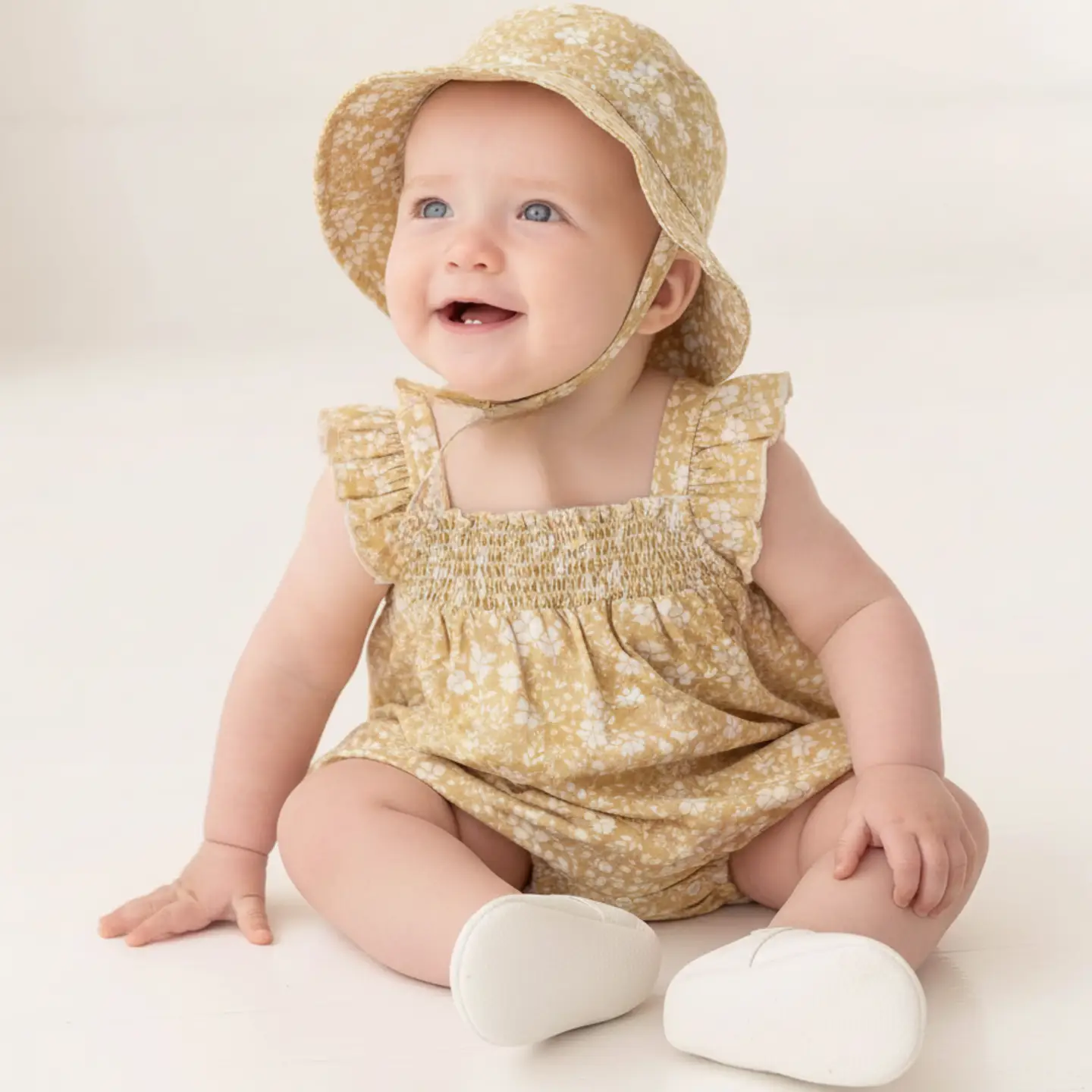 Yellow Blossom Organic Bucket Sun Hat