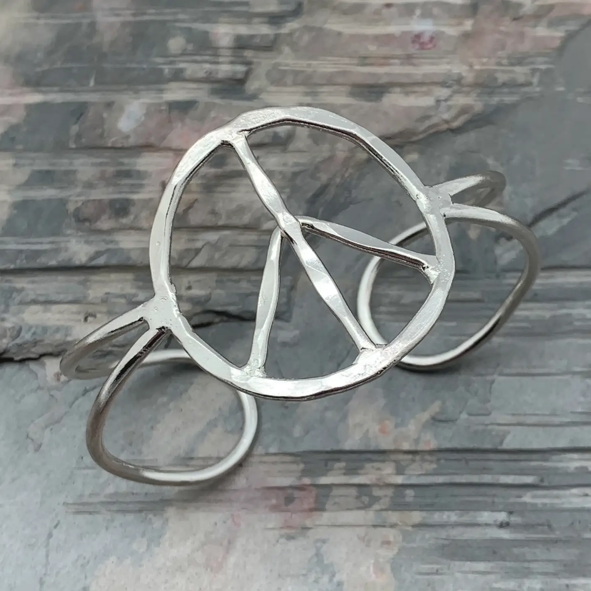 Peace Sign Cuff Bracelet