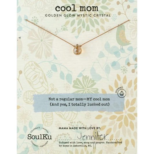 Cool Mom Golden Glow Mystic Crystal Necklace