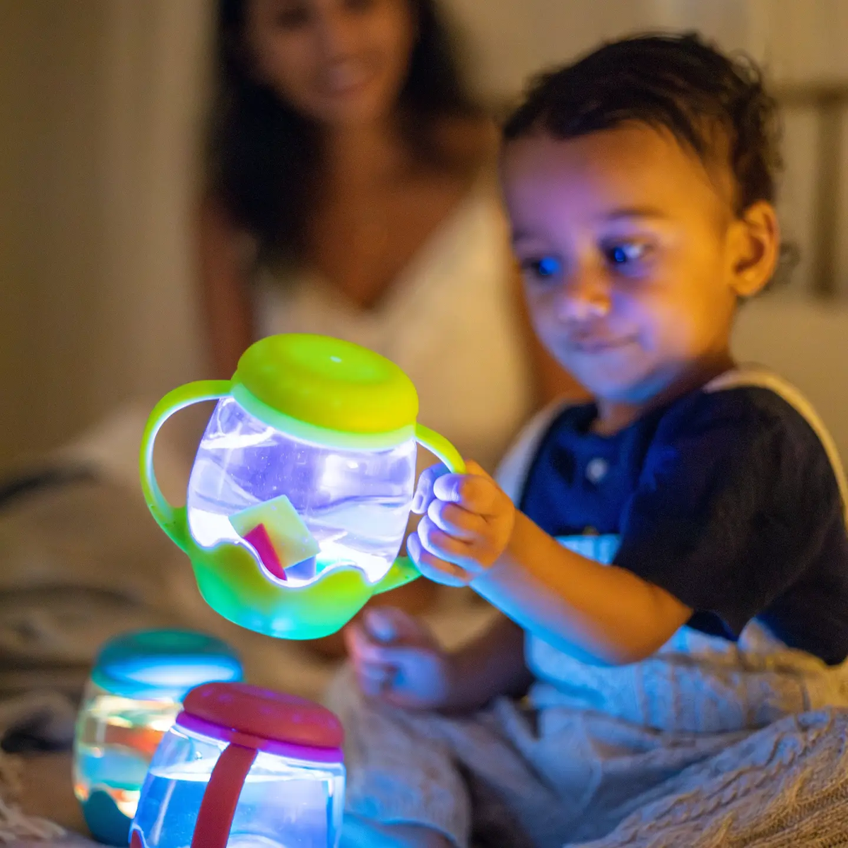 Glo Pals Mini Sensory Jar - Green