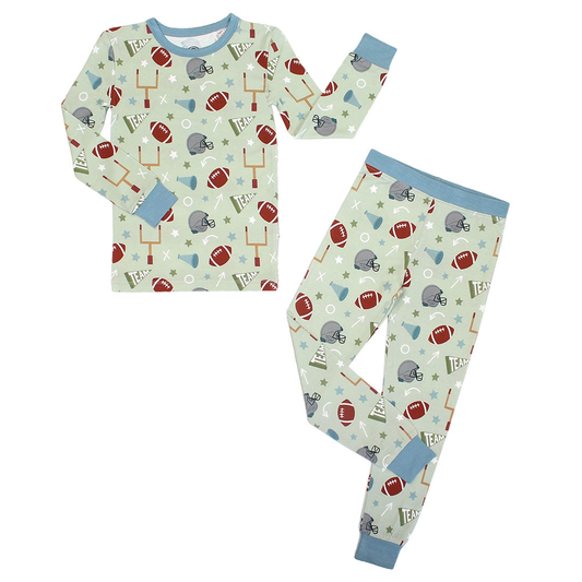 Football Game Day Bamboo Kids Pajamas