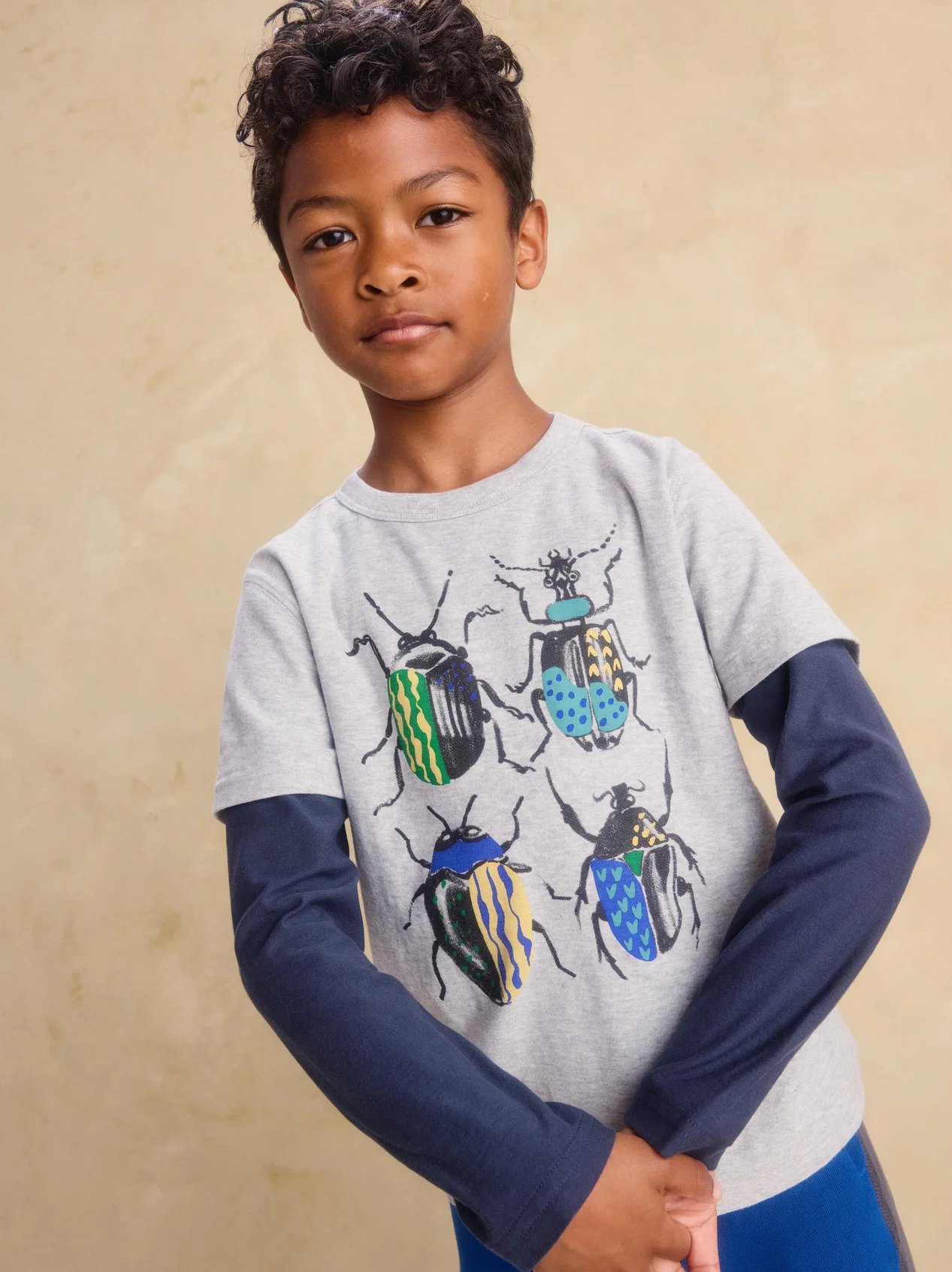 Kids British Beetles Layered Tee
