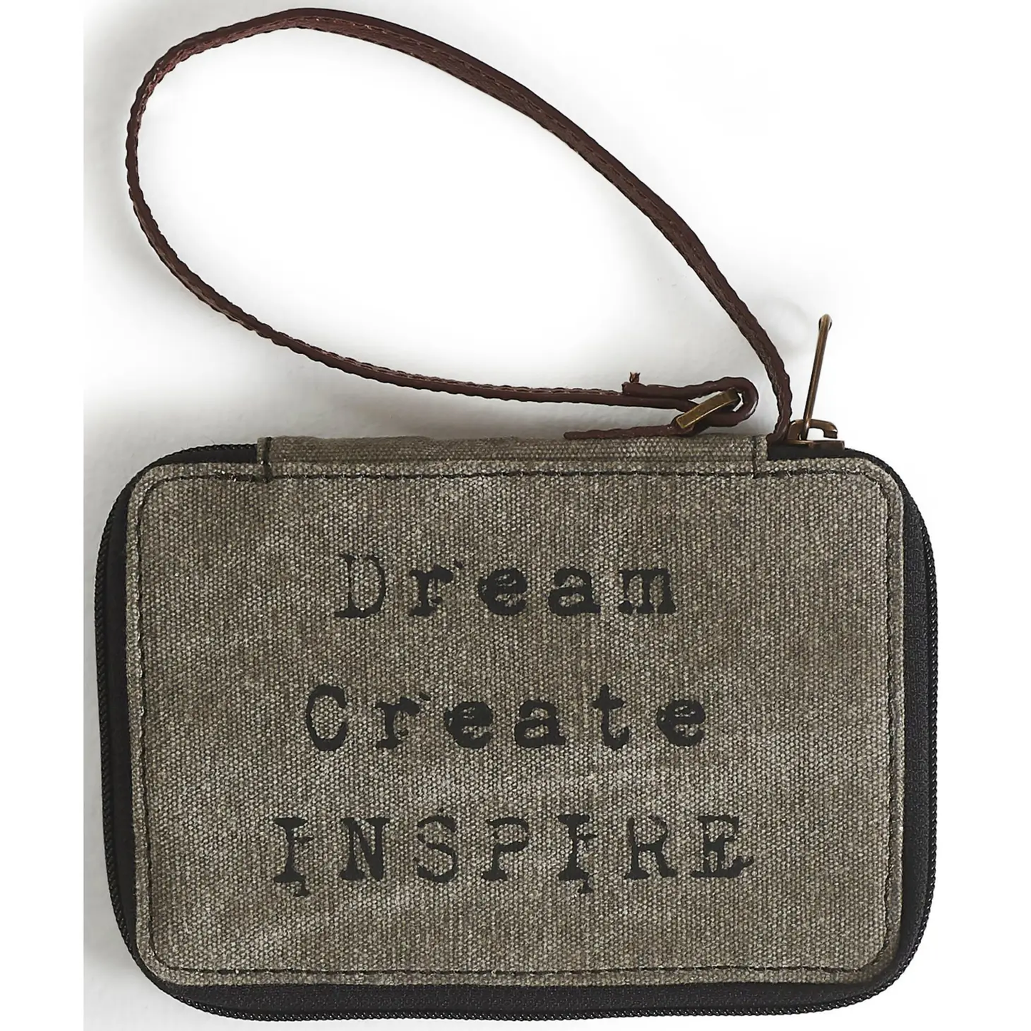 Dream Create Zip Canvas Wallet