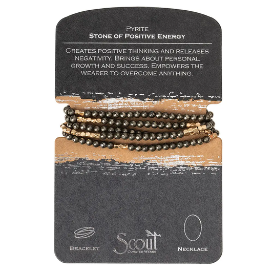 Stone Wrap Bracelet Pyrite