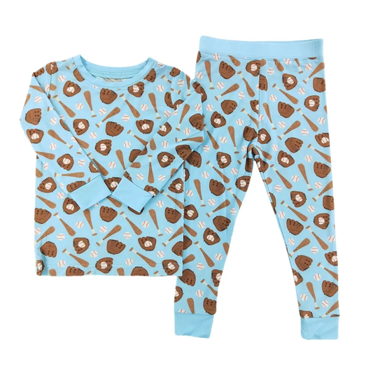 Kids Home Run Baseball Bamboo Pajamas