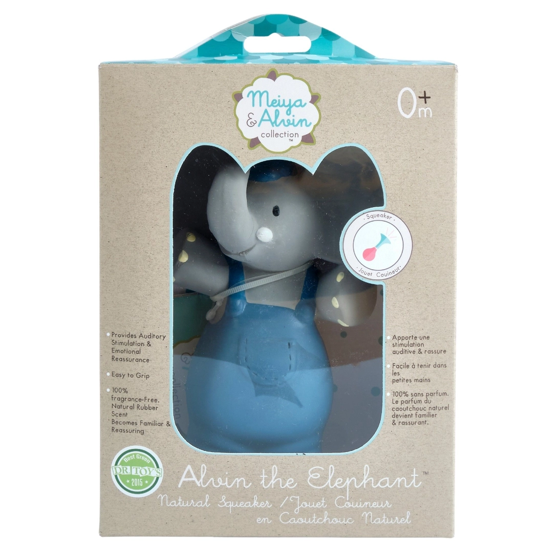 Alvin the Elephant Organic Rubber Toy