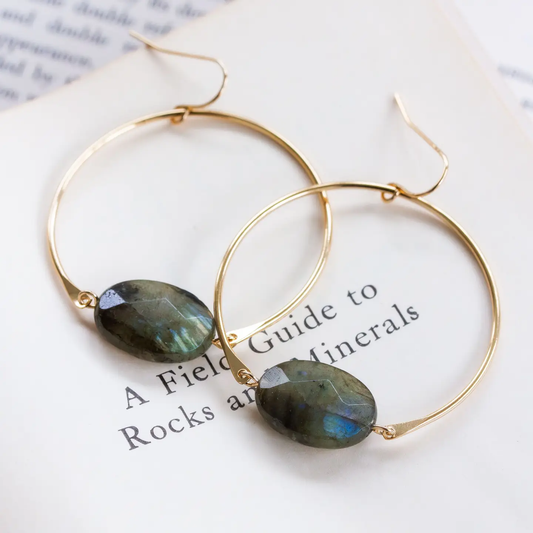 Loophole Labradorite Hoop Earrings