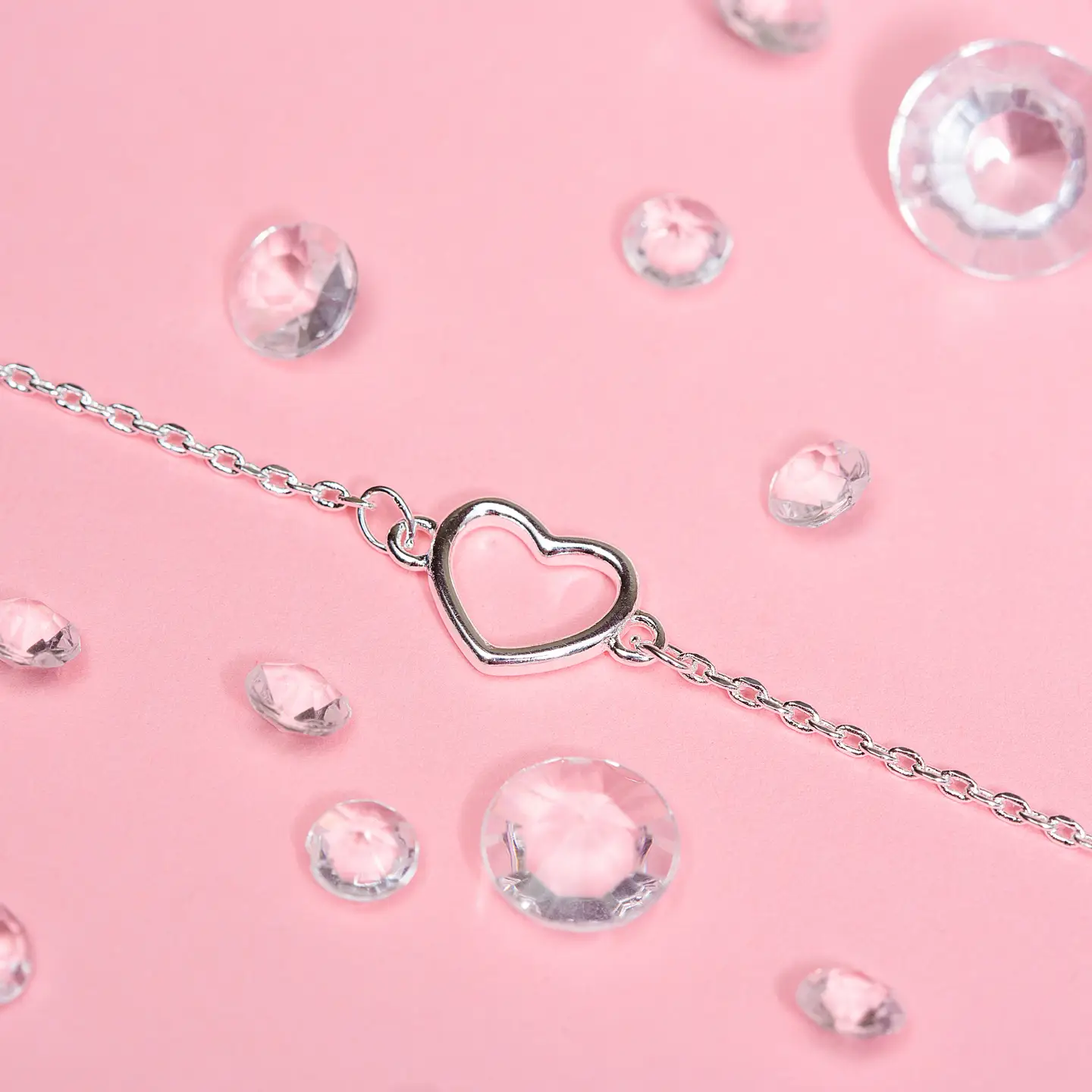 I Love You Silver Heart Bracelet