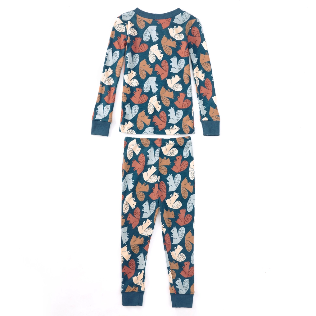 Kids Squirrel Scurry Bamboo Blend Pajamas
