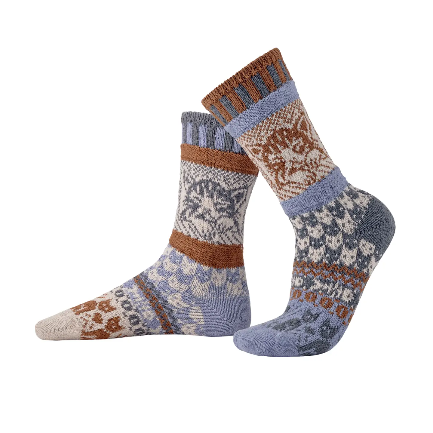Cat Mismatched Crew Socks