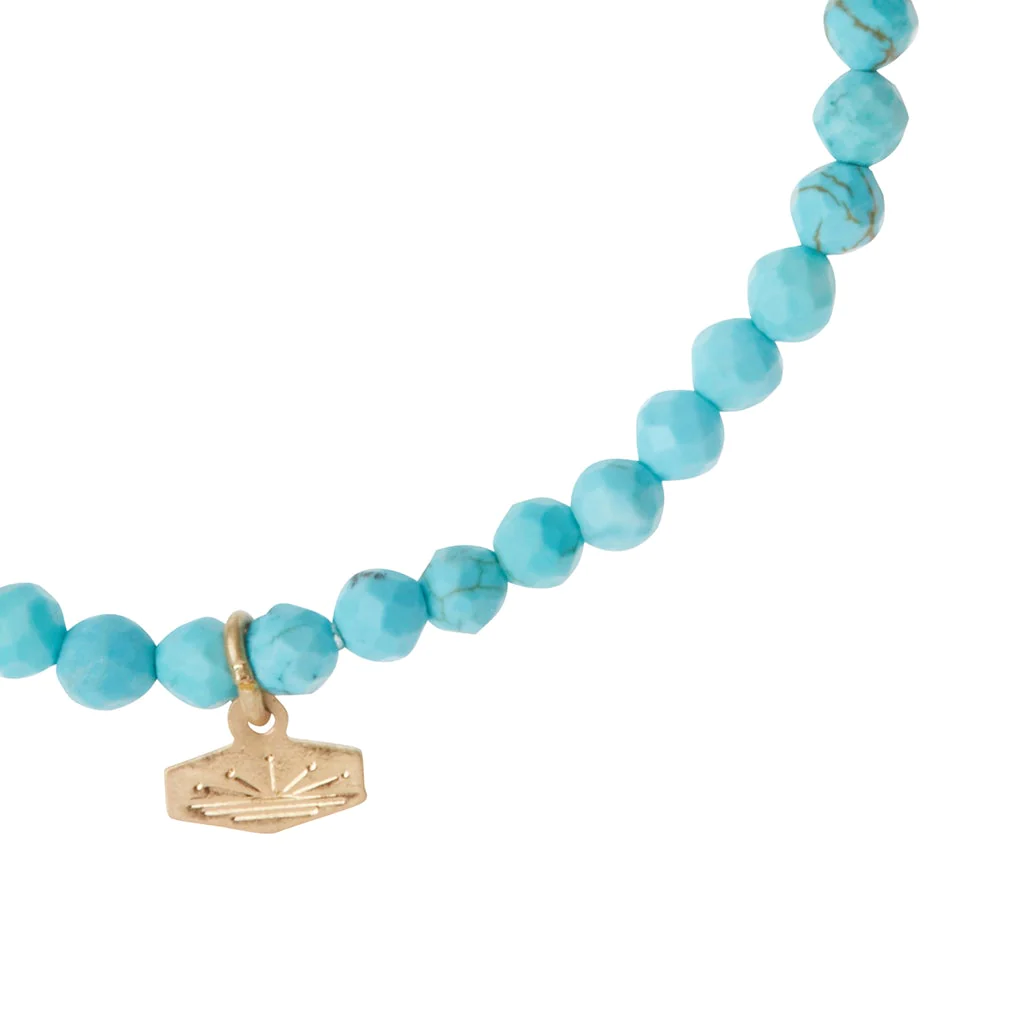 Mini Stone Stacking Bracelet - Turquoise