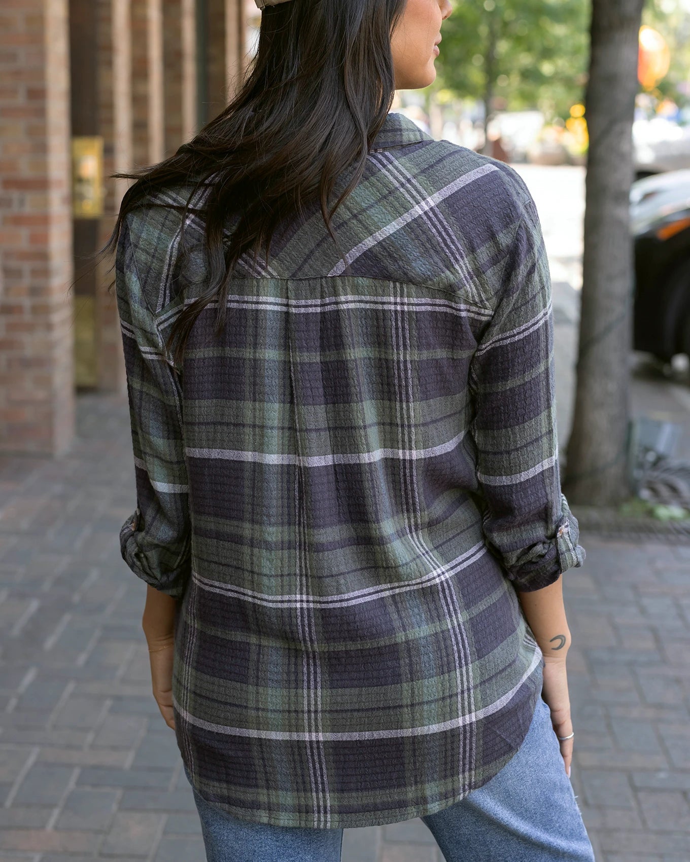 Favorite Button Up Plaid Top