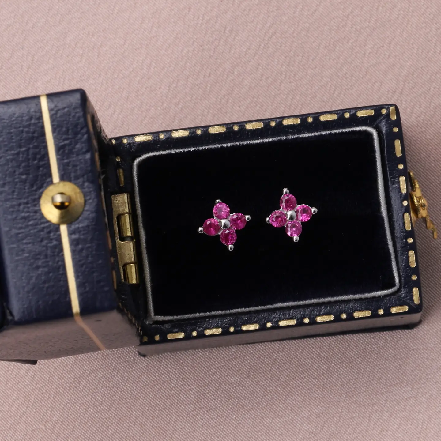 Just Sparkle Four Gem Flower Earrings