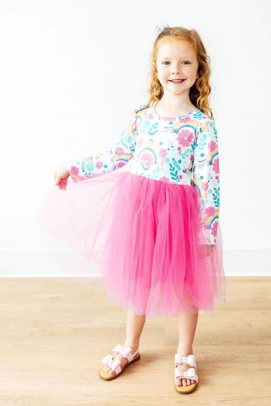 Rainbow Sparkle Unicorn Tutu Dress