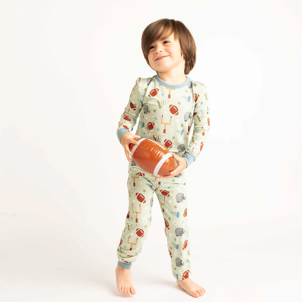 Football Game Day Bamboo Kids Pajamas