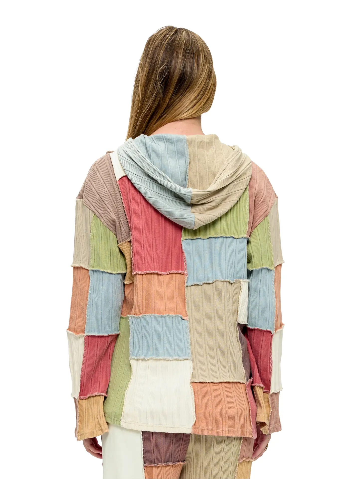 Zip Up Colorblock Patchwork Jacket