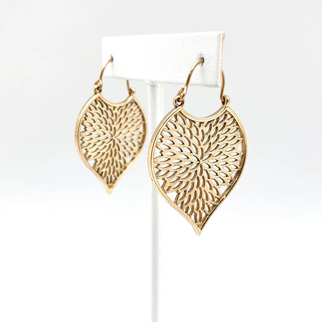 Gold Cascading Petal Earrings