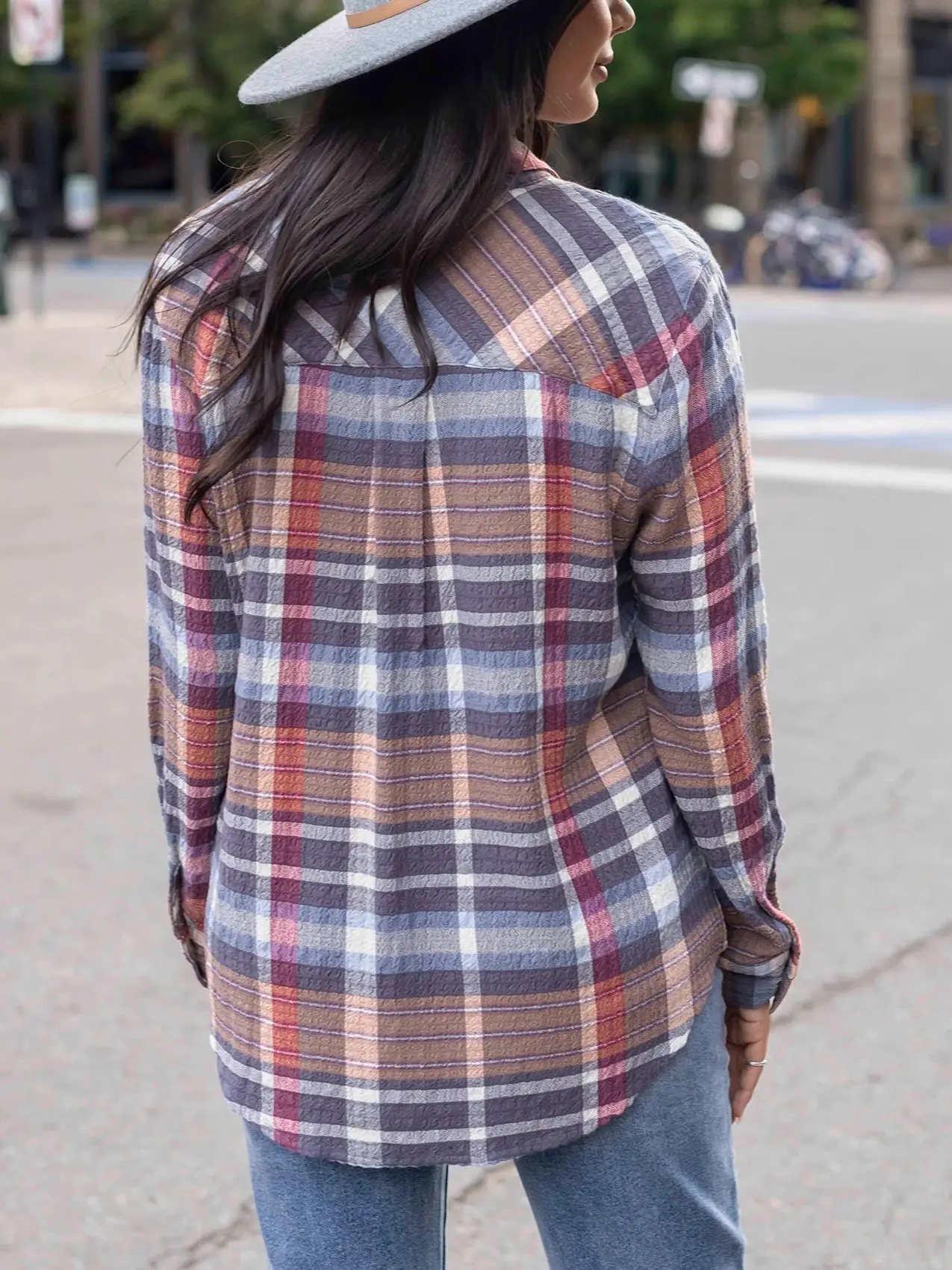 Favorite Button Up Plaid Top