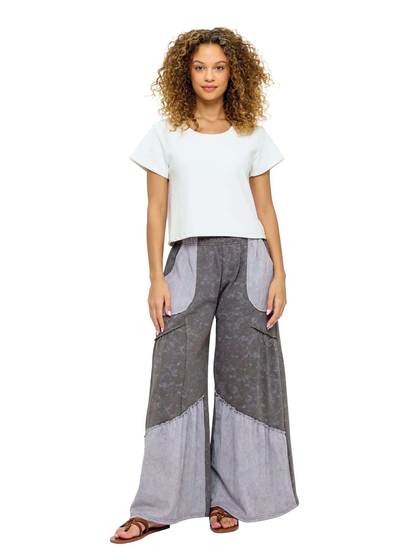 Vintage Washed Patchwork Pants
