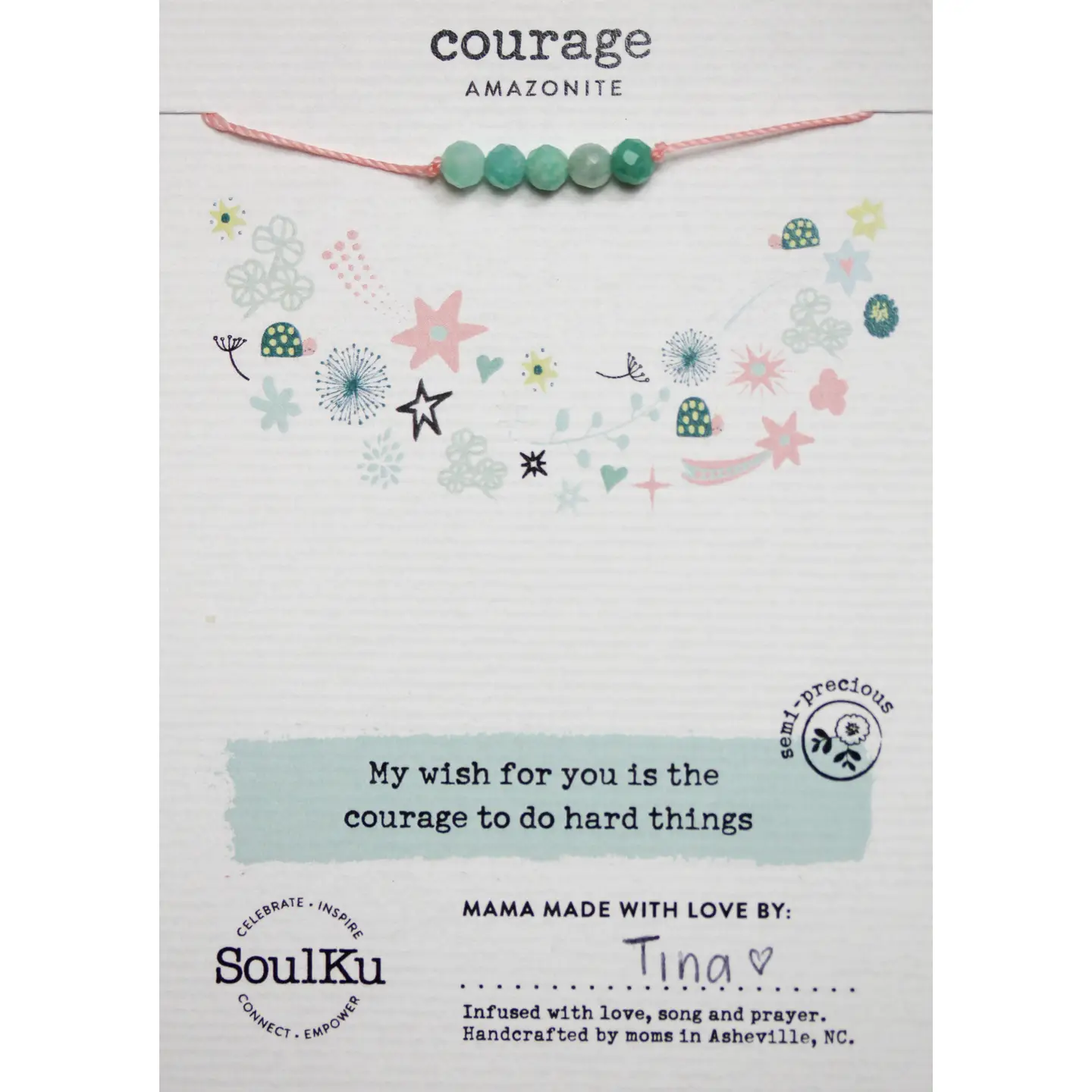 Little Wish Kids Necklace Amazonite for Courage