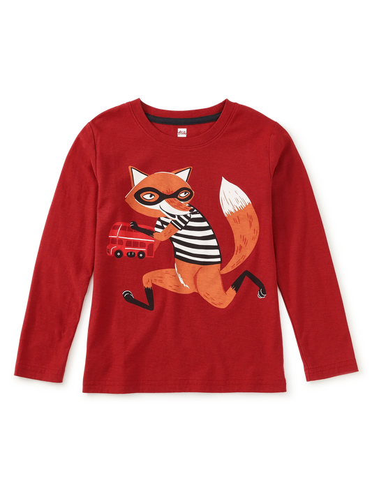 Sneaky Fox Long Sleeve Graphic Tee