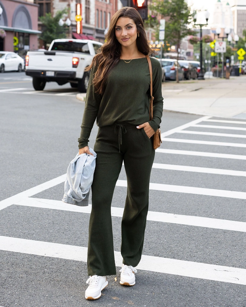 Classic & Cozy Ribbed Sweater Pants