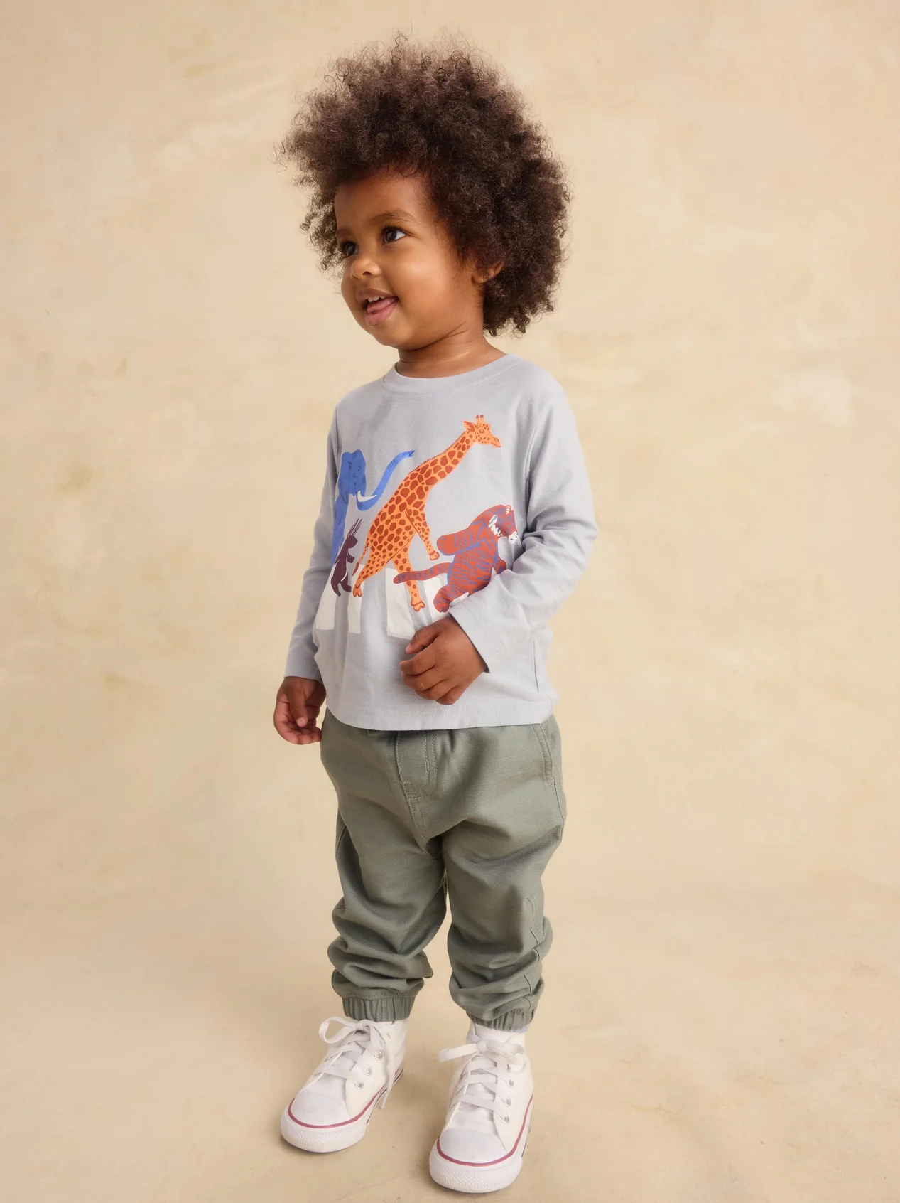 Kids Abbey Road Animals Long Sleeve Graphic Tee