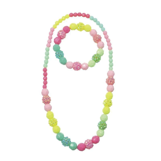 Girls Vibrant Necklace Bracelet