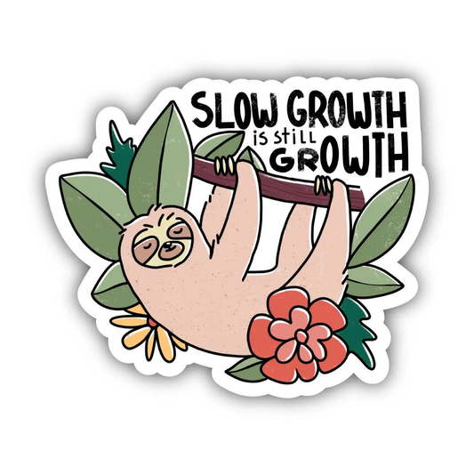 Slow Growth Sloth Sticker