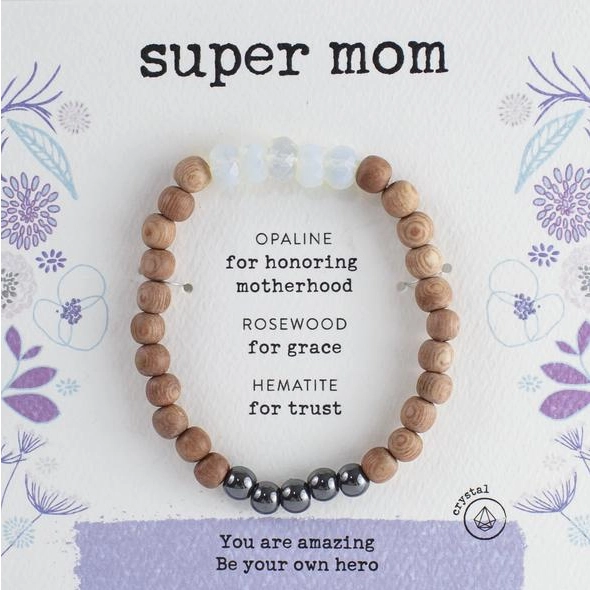 Super Mom Opaline + Rosewood Bracelet