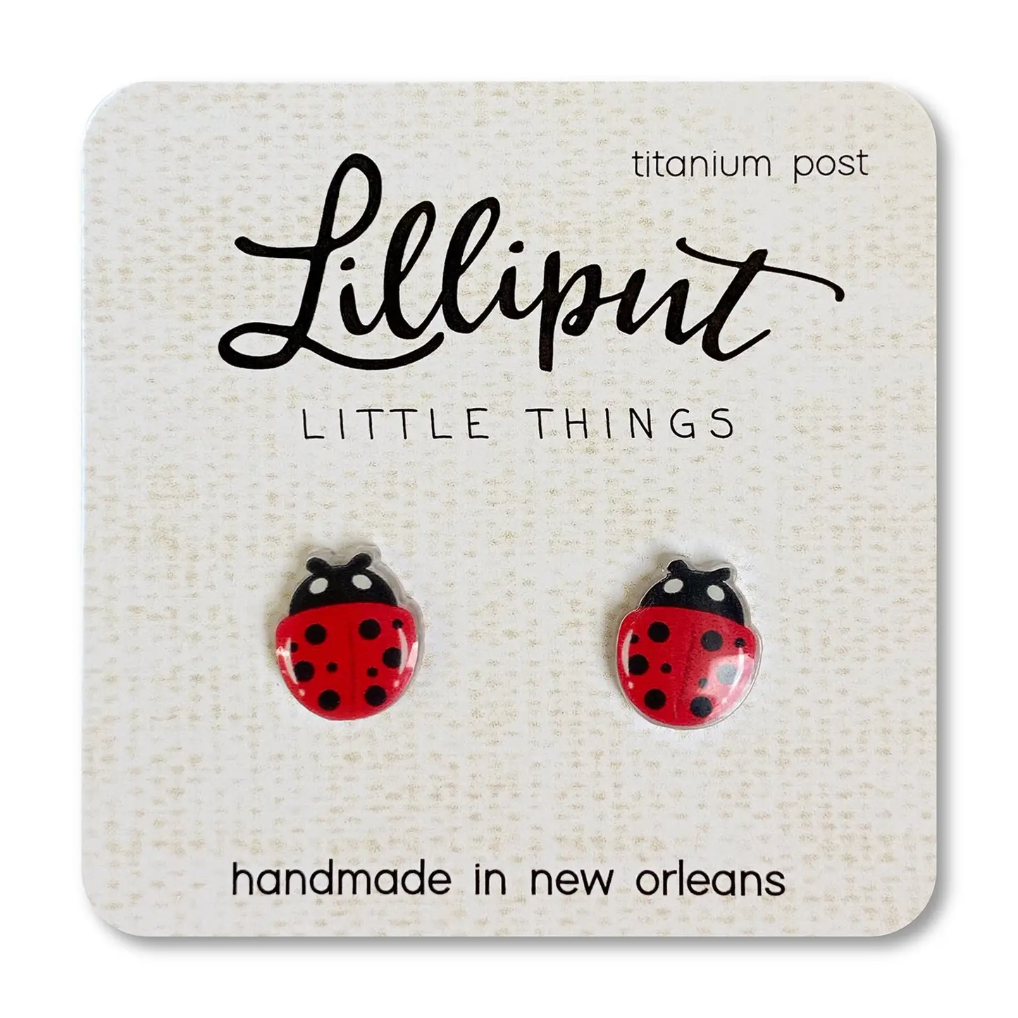 Ladybug Stud Earrings