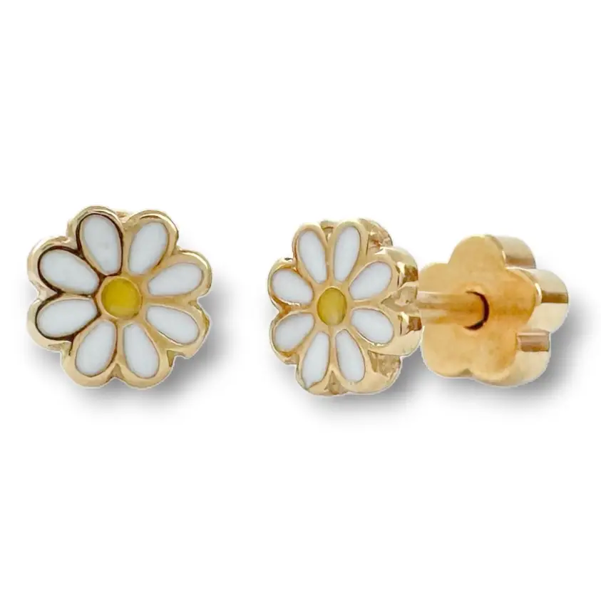 Daisy Tiny Screw Back Earrings