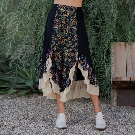 Whimsical Mid-Length Ruffle Skirt