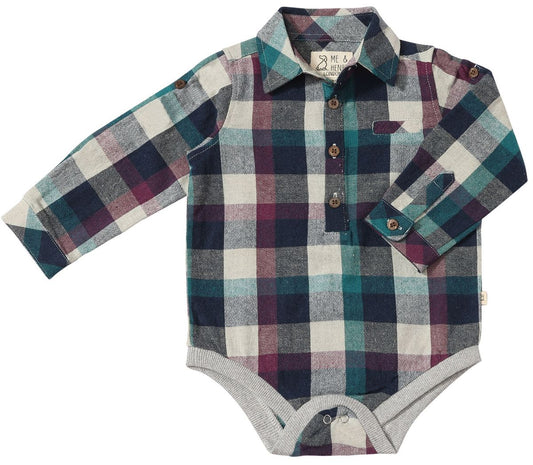 Baby Jasper Woven Plaid Onesie
