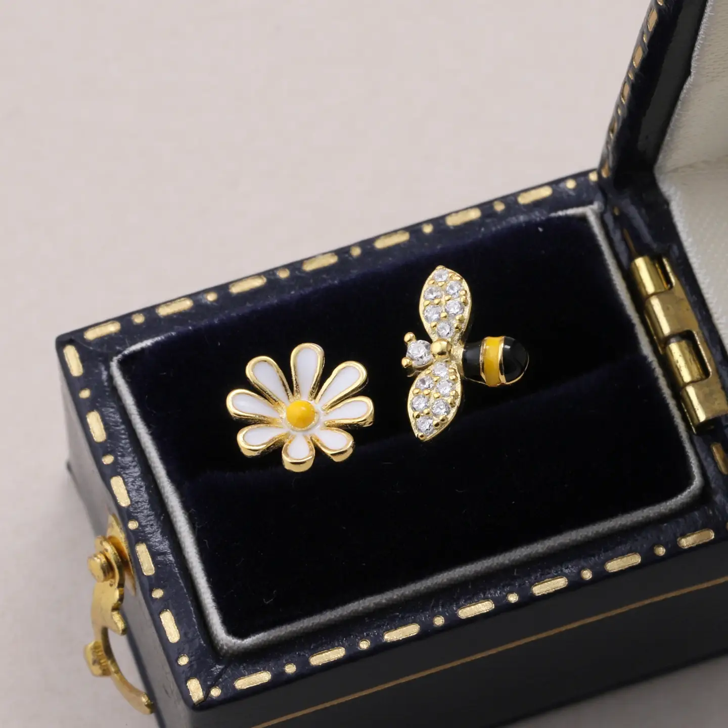 Friendship Bee + Flower Earrings