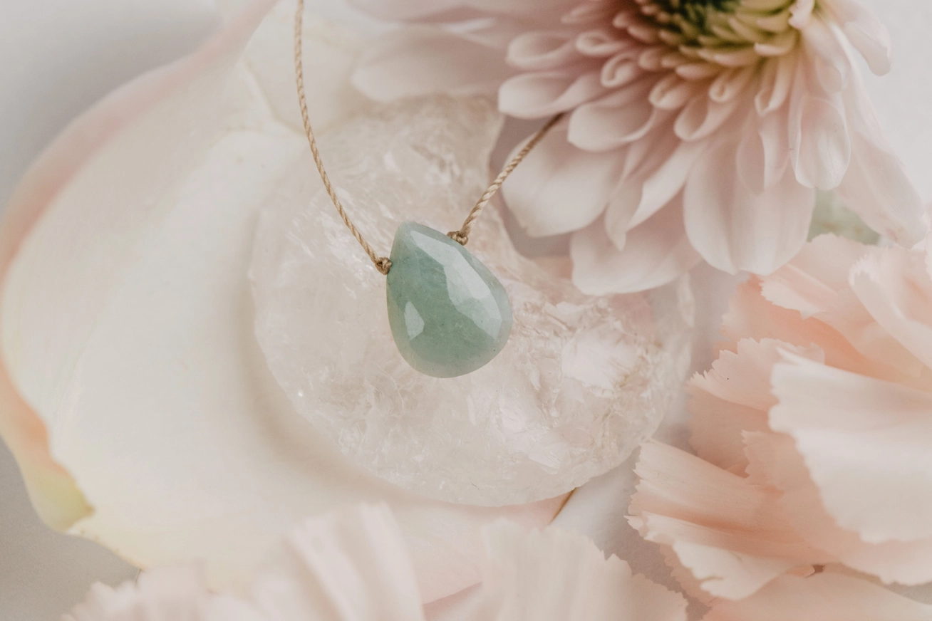 Soul Love Necklace Milky Aquamarine for Beautiful Mom