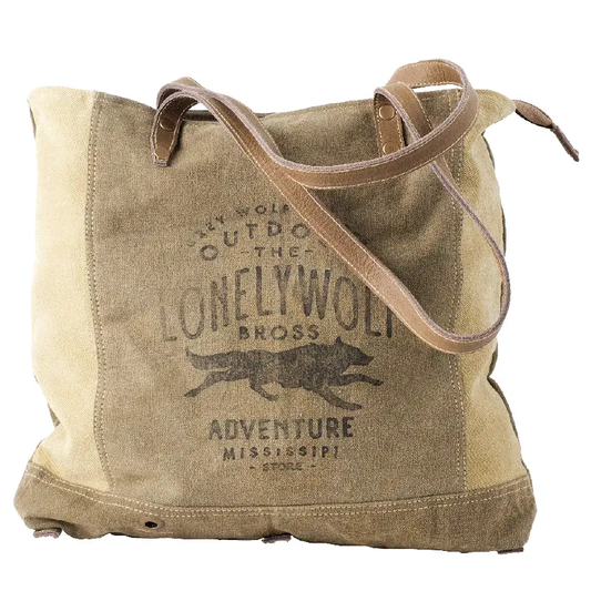 Lonely Wolf Canvas Tote