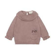 Baby Knit Flowers in Pocket Sweater