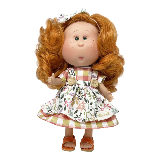 Little Mia Doll Red Head Plaid Floral Dress