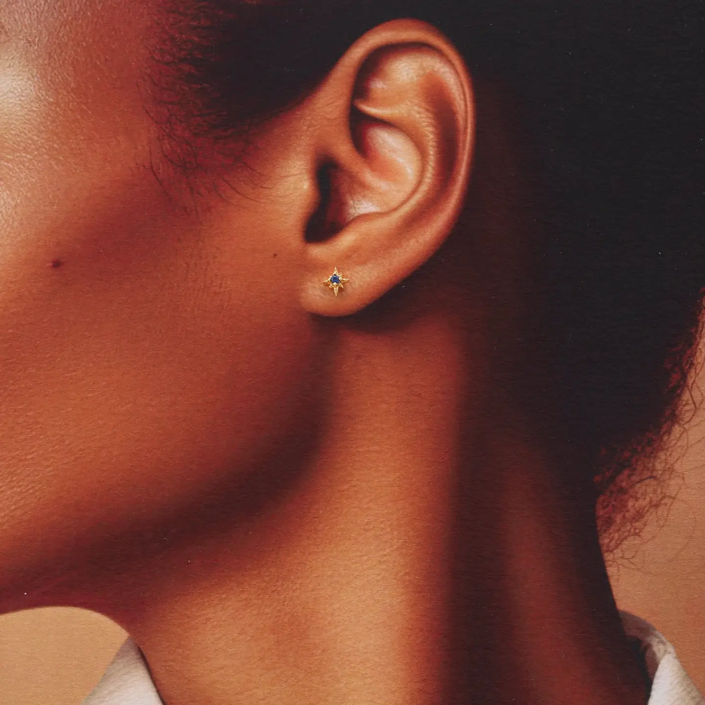 Kinfolk Angel w/ North Star Blue Crystal Earrings